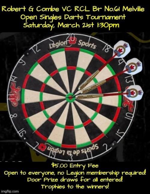 Open Singles Dart Tournament